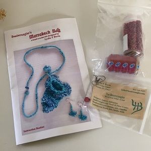 Vintage 1990s The Beadwrangler's Marrakech Bag/Earring Kit/ Beading Kit